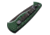 Piranha Knives Auto Fingerling Automatic Folding Knife, 2.5in, 154CM, Plain Blade, Black Finish, Green Aluminum Handle, P-2GT