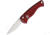 Piranha Knives Auto Fingerling Automatic Folding Knife, 2.5in, 154CM, Plain Blade, Mirror Finish, Red Aluminum Handle, P-2R