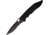 Piranha Knives Auto Predator Automatic Automatic Folding Knife, 4in, CPM S30V, Black Oxide Partially Serrated Blade, Black Textured Aluminum Handle, P-10BKTS