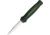 Piranha Knives Auto Rated-R OTF Automatic Folding Knife, 3.5in, 154CM, Clip Point Blade, Mirror Finish, Green Aluminum Handle, P-19G