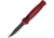 Piranha Knives Auto Rated-R OTF Automatic Folding Knife, 3.5in, 154CM, Clip Point Blade, Black DLC, Red Aluminum Handle, P-19RT