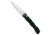 Piranha Piranha 21 Tactical Automatic Knife Green Aluminum 3.375" Mirror P-21G, Green, CPM S30V, adult, BHQ-188830