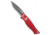 Piranha Piranha Amazon Automatic Knife Red Tactical 3.45" Black Serr, Red, 154CM, adult, BHQ-22991