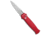 Piranha Piranha Bodyguard Automatic Knife Red 3.3" Stonewash, Red, CPM S30V, adult, BHQ-1433