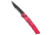 Piranha Piranha Crossfire Automatic Knife Pink Aluminum 3.1" Black Serrated P-23PKTS, Pink, 154CM, adult, BHQ-210925
