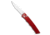 Piranha Piranha Crossfire Automatic Knife Red Aluminum 3.1" Mirror Serrated P-23RS, Red, 154CM, adult, BHQ-208151