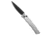 Piranha Piranha Crossfire Automatic Knife Silver Aluminum 3.1" Black P-23ST, Silver, 154CM, adult, BHQ-208144