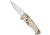Piranha Piranha Fingerling Desert Camo Automatic Knife 2.5" Mirror Serr, Camo/Tan, 154CM, adult, BHQ-17013