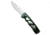 Piranha Piranha MagnaRaptor Automatic Knife Green Aluminum 3.4" Satin Serr, Green, CPM MagnaCut, adult, BHQ-217964