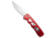 Piranha Piranha MagnaRaptor Automatic Knife Red Aluminum 3.4" Satin Serr, Red, CPM MagnaCut, adult, BHQ-217969