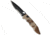 Piranha Piranha Mini Predator Desert Camo Tactical Automatic Knife 3.5" Black Serr, Tan, CPM S30V, adult, BHQ-14253