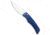 Piranha Piranha Paradox Automatic Knife Blue Aluminum 3.1" Mirror P-24B, Blue, 154CM, adult, BHQ-208171