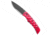 Piranha Piranha Paradox Automatic Knife Pink Aluminum 3.1" Black Serrated P-24PTS, Pink, 154CM, adult, BHQ-210931