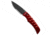 Piranha Piranha Paradox Automatic Knife Red Aluminum 3.1" Black Serrated P-24RTS, Red, 154CM, adult, BHQ-208178