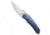 Poikilo Blade Poikilo Blade Tero Liner Lock Knife F1 Full Dress ZircuTi 3.4" Hand Satin, Blue, Bohler M398, adult, BHQ-223887