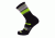 Point 6 Active Band Light Crew  Men's Socks, Black/Super Lime, Large 2722-276-07