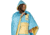 Poler Poncho, Powder Blue Daisy, One Size, 212ACU5601-PBlDaisy-O/S