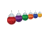Polymer String Globe Light Sets 6 Light Multi Color, 1661-00523