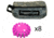 Powerflare PF-200 Softpack,  8 Safety Lights,Amber LED,ACU Bag,8 Batteries, Hot Pink Shell SP8ACU-A-HP