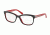 Prada ARROW PR10RV Single Vision Prescription Eyeglasses 7I61O1-53 - Top Black/red Frame