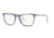 Prada CONCEPTUAL PR08VVF Progressive Prescription Eyeglasses 3191O1-55 - Striped Grey Blue
