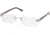 Prada Eyeglass PR66LV - Silver Demo Lens Frame w/ Non-Rx 55 mm Diameter Lenses 7JQ1O1-5516 - Brown Saffiano 