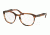 Prada JOURNAL PR18SV Single Vision Prescription Eyeglasses UEO1O1-51 - Striped Brown Frame