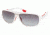 Prada Linea Rossa PS04MS Sunglasses AAI3M1-6314 - White Demi Shiny Gray Gradient