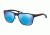 Prada LJ SILVER PS56QS Single Vision Prescription Sunglasses PS56QS-VHK5M2-56 - Lens Diameter 56 mm, Frame Color Azure/black Rubber