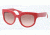 Prada POEME PR07QS Bifocal Prescription Sunglasses PR07QS-RO20A5-51 - Lens Diameter 51 mm, Frame Color Top Red/orange