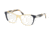 Prada PR04TV Progressive Prescription Eyeglasses VYP1O1-52 - Blue/Yellow Blue Frame