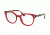 Prada PR06TVF Eyeglass Frames ACB1O1-52 - Transparent / Red Frame