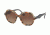 Prada PR06US Sunglasses CO56S1-52 - Havana/ears Avio Blue Frame, Brown Gradient Lenses
