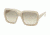 Prada PR07RS Sunglasses TKO3H2-56 - Opal Ivory/Matte Ivory Frame, Light Brown Grad Light Green Lenses