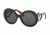 Prada PR08TSF Single Vision Prescription Sunglasses PR08TSF-1AB1A1-55 - Lens Diameter 55 mm, Frame Color Black