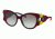 Prada PR10US Single Vision Prescription Sunglasses PR10US-I7Y0A7-54 - Lens Diameter 54 mm, Frame Color Bordeaux/yellow/brown