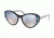 Prada PR14US Sunglasses LDM5R0-55 - Black Frame, Grad Light Blue Mirror Silver Lenses