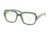 Prada PR15RV Eyeglass Frames TKQ1O1-53 - Opal Dark Green On Green Frame
