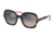 Prada PR16USF Sunglasses 5ZWGR0-54 - Top Black Pink/Medium Havana Frame, Pink Grad Violet Mirror Silver Lenses
