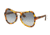 Prada PR18SS Sunglasses UF34R2-55 - Spotted Havana Frame, Blue Gradient Lenses