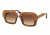 Prada PR26RS Sunglasses UA76S1-51 - Nut Canaletto/brown Leather Frame, Brown Gradient Lenses