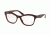 Prada PR29RVF Single Vision Prescription Eyeglasses UAN1O1-54 - Opal Bordeaux On Bordeaux Frame