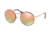 Prada PR51SS Sunglasses 2AU5L2-54 - Pale Gold/dark Havana Frame, Grey Mirror Rose Gold Lenses