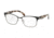 Prada PR65RV Single Vision Prescription Eyeglasses 7AX1O1-55 - Black/Silver Frame