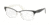 Prada PR65RV Single Vision Prescription Eyeglasses, 53mm, Black/Silver, PR65RV-GAQ1O1-53-SV