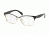 Prada PR65RV Single Vision Prescription Eyeglasses QE31O1-53 - Black On Pale Gold Frame