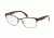 Prada PR65RV Single Vision Prescription Eyeglasses UE01O1-55 - Brown/Pale Gold Frame