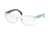 Prada PR65RV Single Vision Prescription Eyeglasses VIC1O1-53 - Matte White/pale Gold Frame