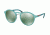 Prada PS01SS Sunglasses VHF3C0-53 - Opal Green Rubber Frame, Light Green Mirror Petrol Lenses