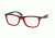 Prada PS04FV Progressive Prescription Eyeglasses TWR1O1-53 - Red Rubber Frame